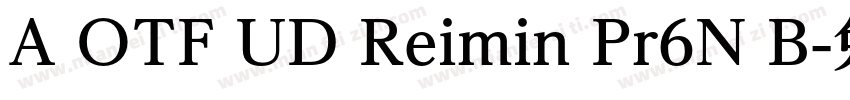 A OTF UD Reimin Pr6N B字体转换
